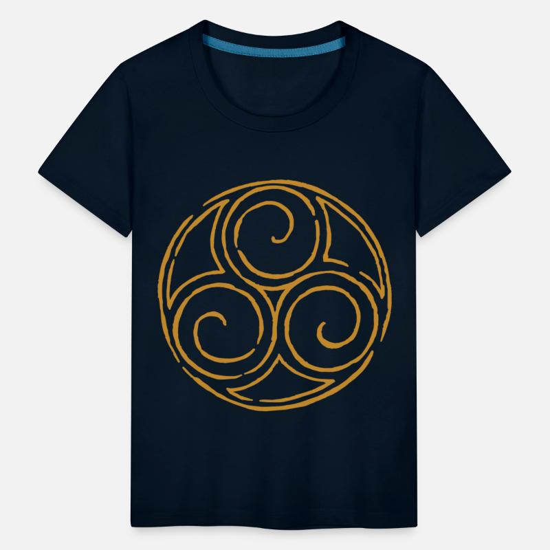 viking celtic symbol triskele yellow