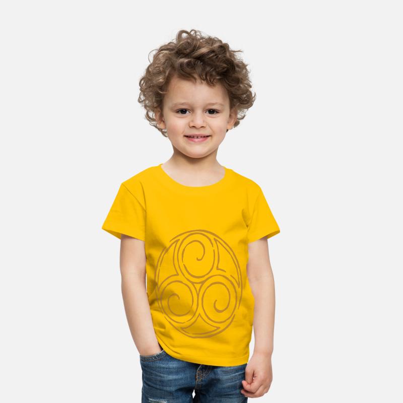 viking celtic symbol triskele yellow