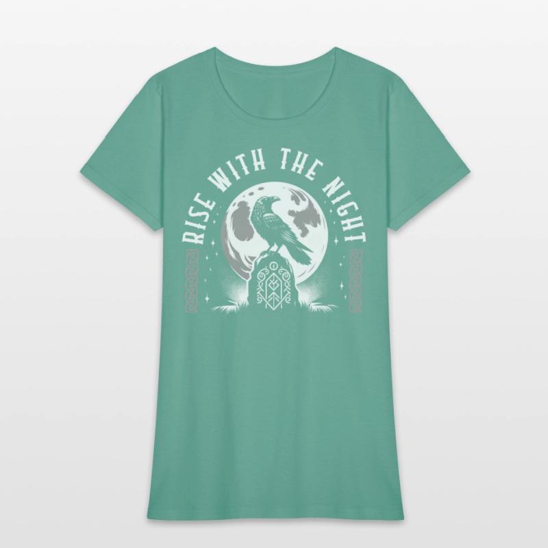 Viking Shirt, Rise With The Night Viking Raven On