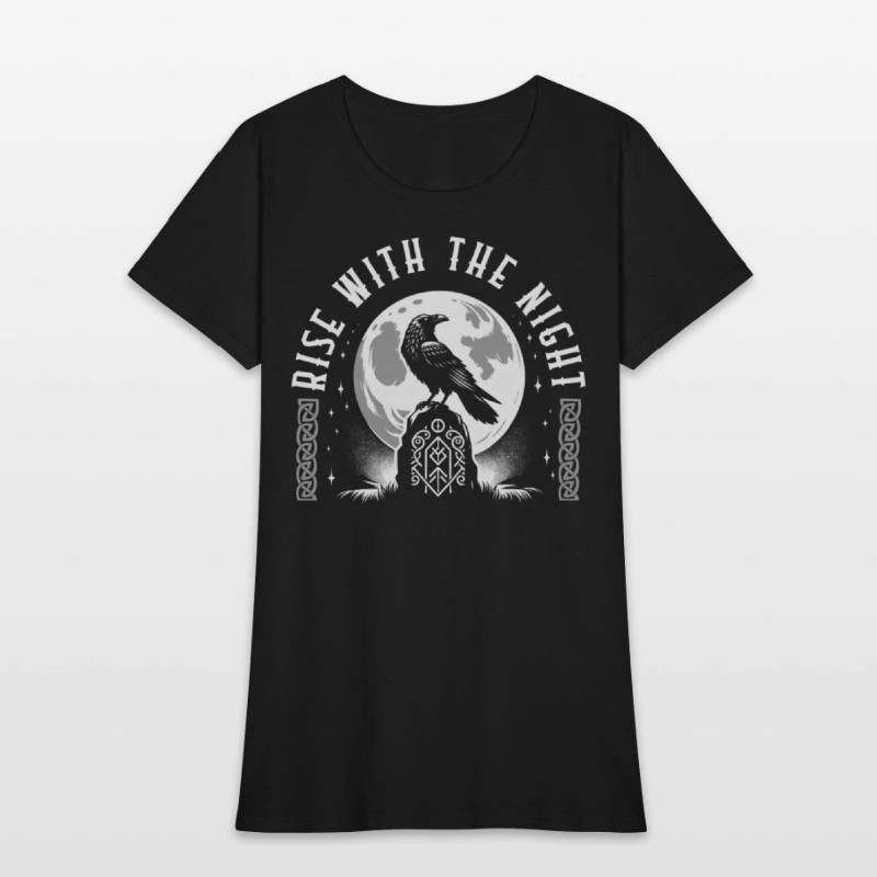 Viking Shirt, Rise With The Night Viking Raven On