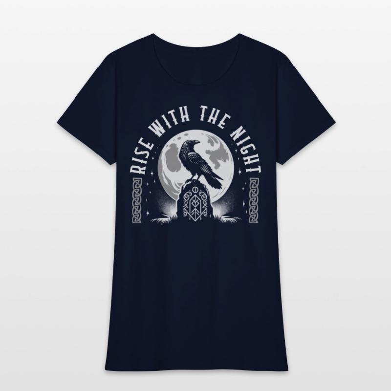 Viking Shirt, Rise With The Night Viking Raven On