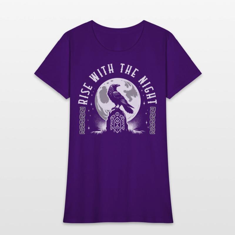Viking Shirt, Rise With The Night Viking Raven On