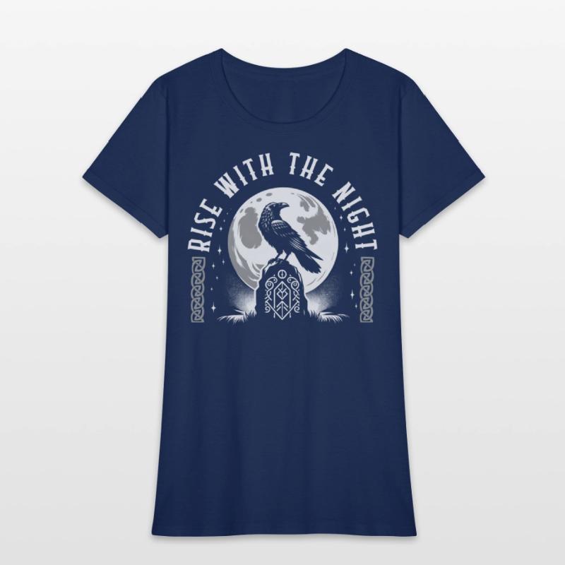 Viking Shirt, Rise With The Night Viking Raven On