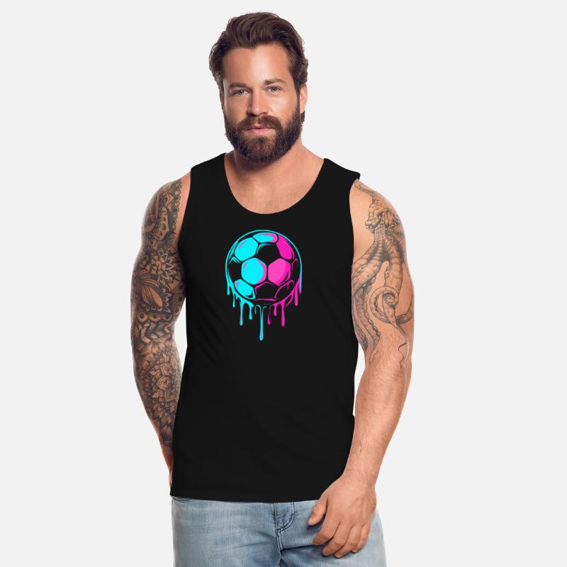 Vivid Dripping Soccer Ball Artwork