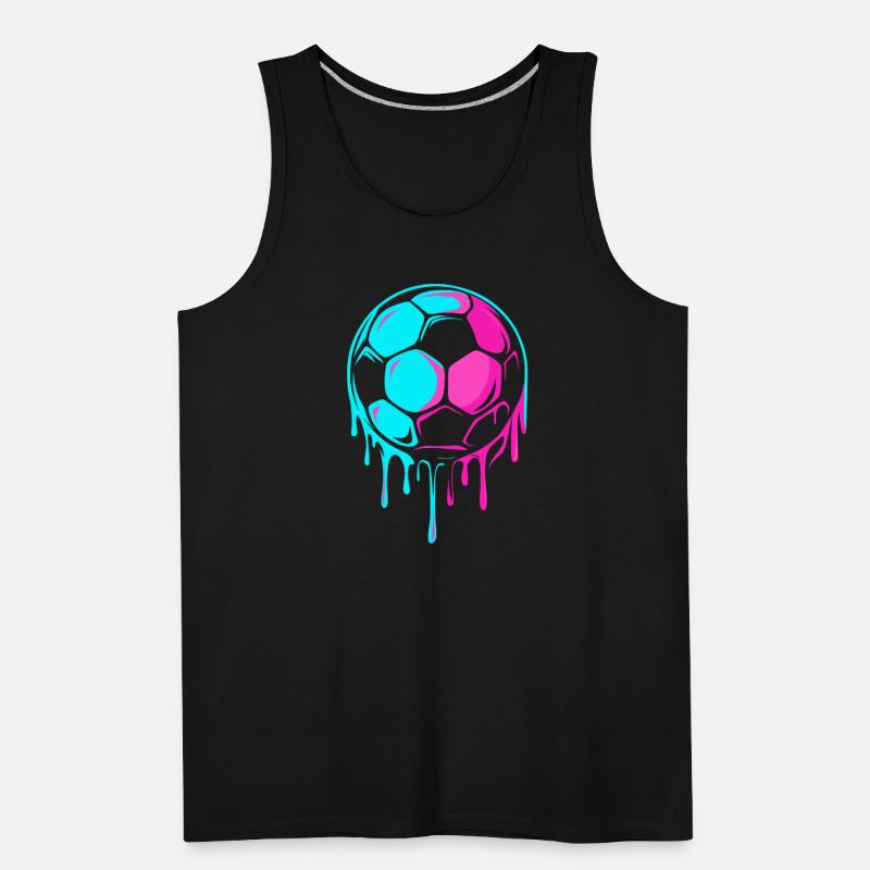 Vivid Dripping Soccer Ball Artwork