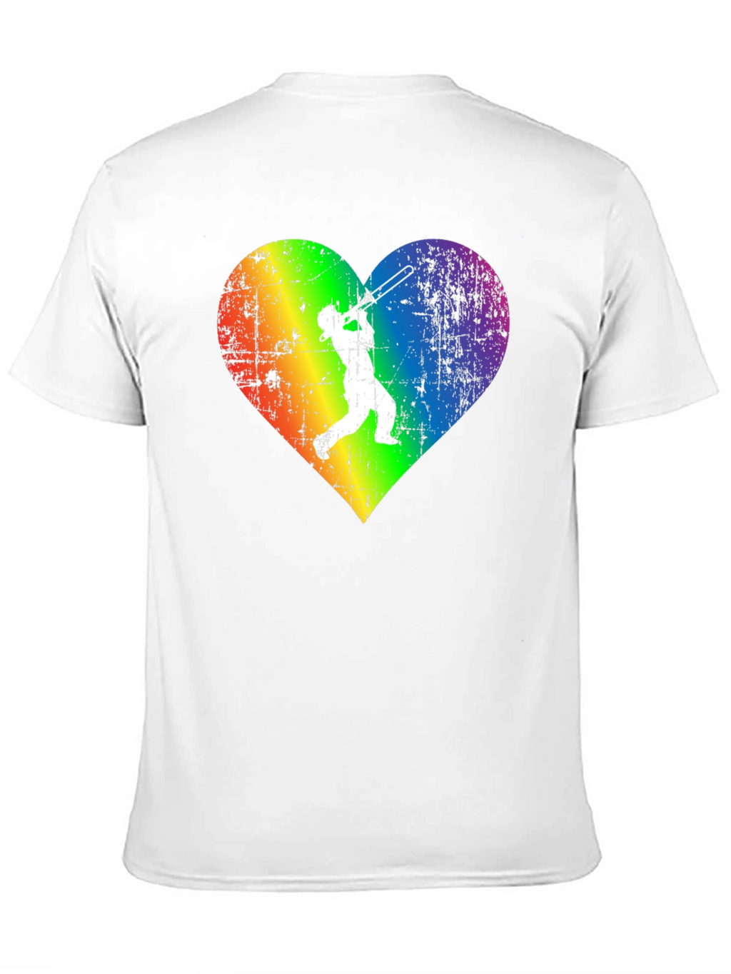 Rainbow Heart Trombone Player T-Shirt