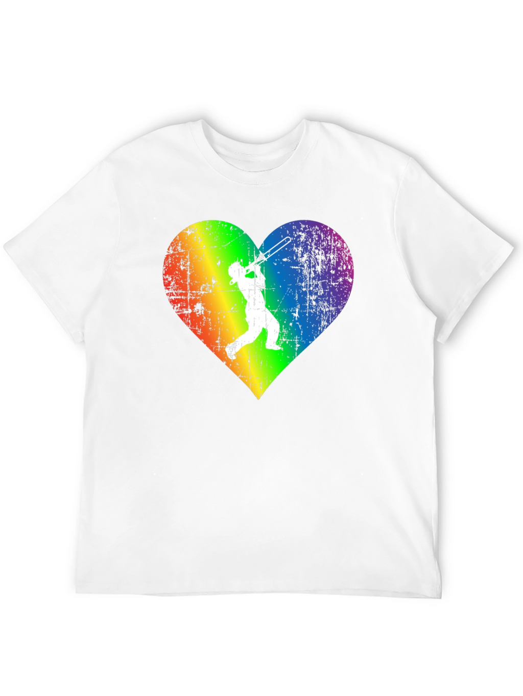 Rainbow Heart Trombone Player T-Shirt