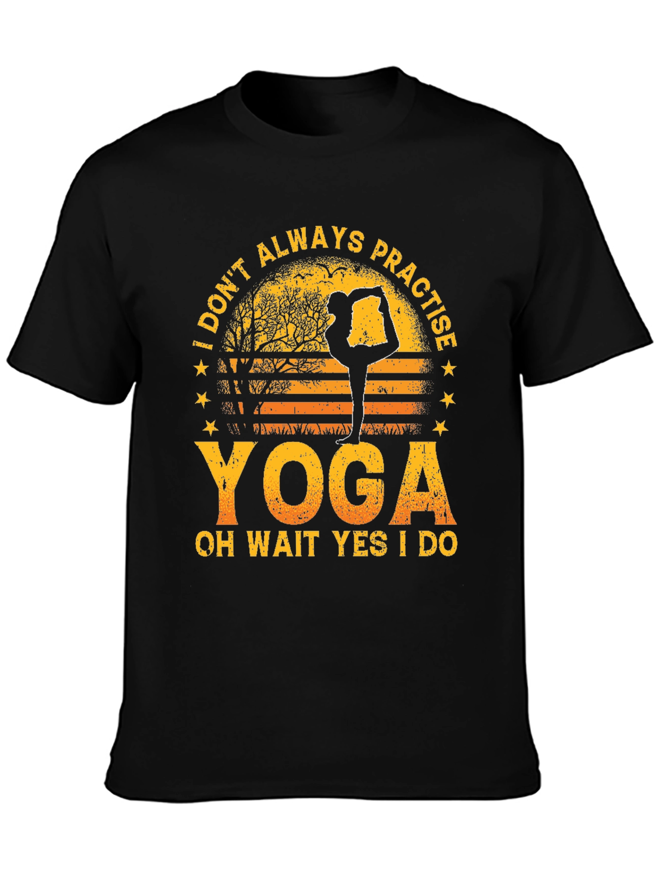 Yoga Lover Graphic Tee - I Dont Always Practise Yoga