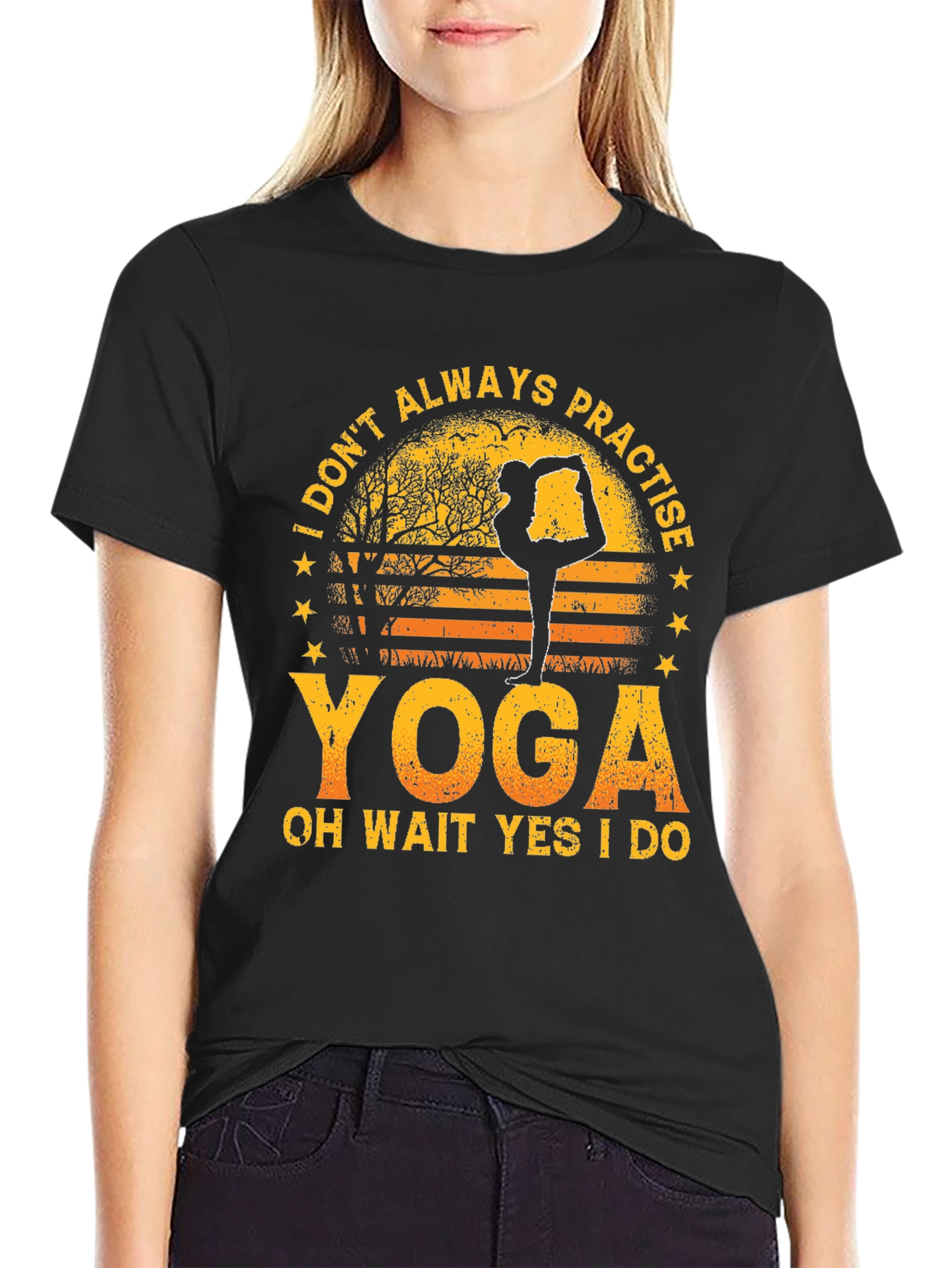 Yoga Lover Graphic Tee - I Dont Always Practise Yoga