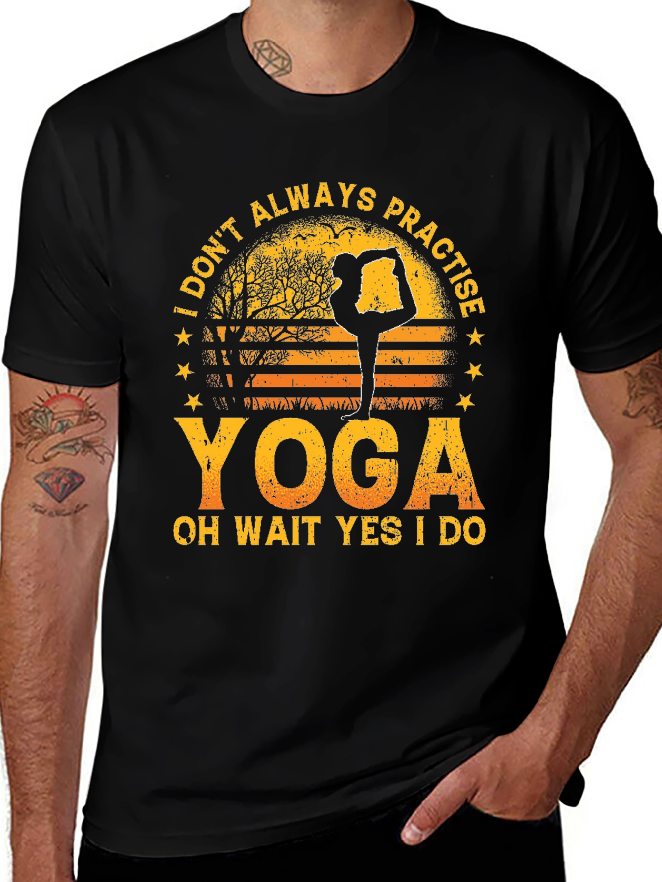 Yoga Lover Graphic Tee - I Dont Always Practise Yoga