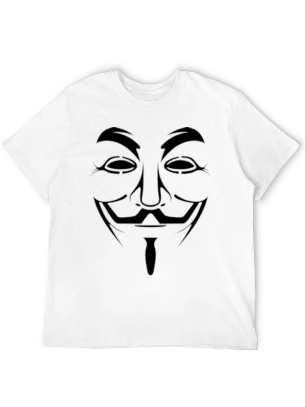 Anonymous Guy Fawkes Mask Graphic T-Shirt - Black