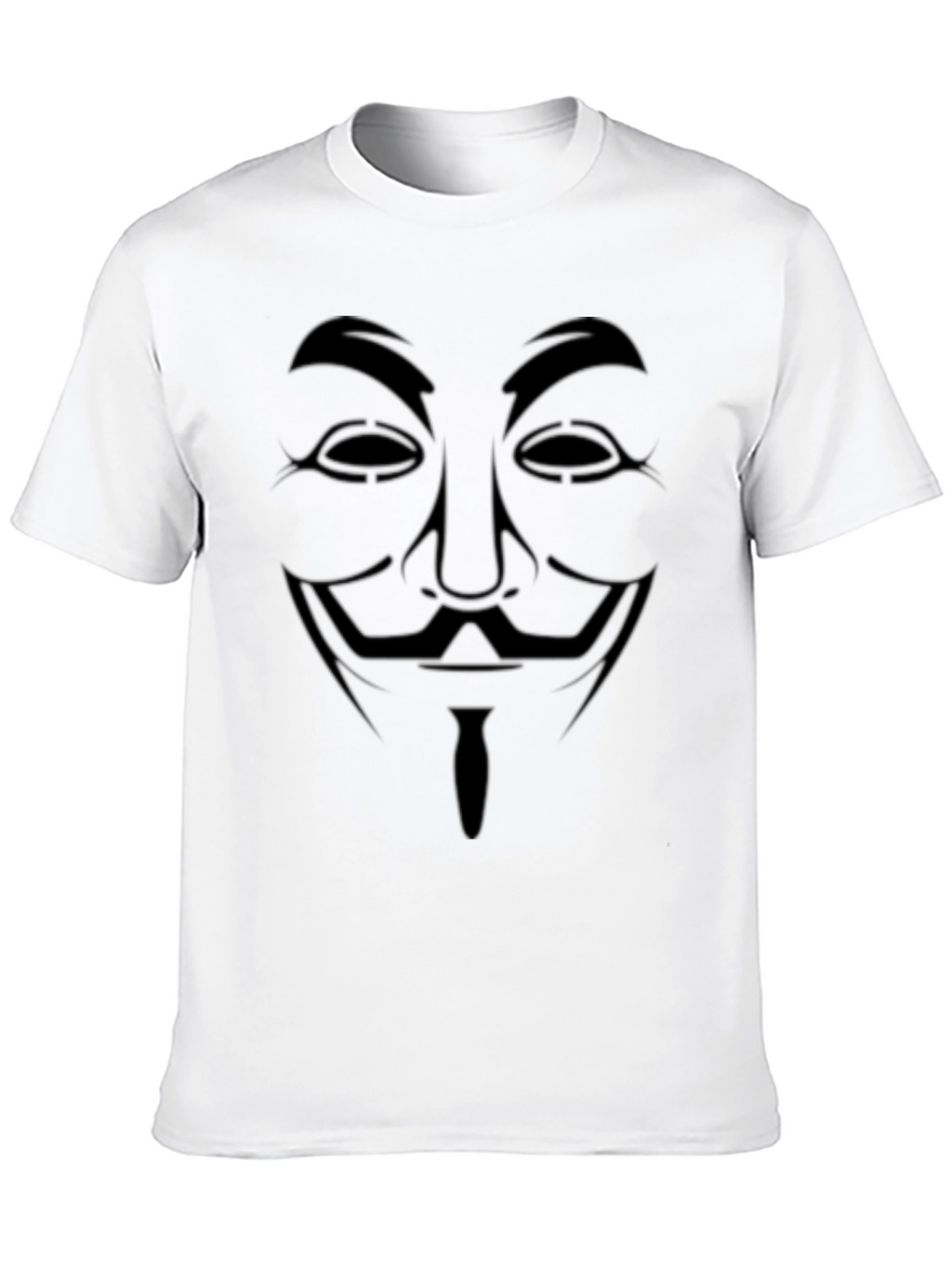 Anonymous Guy Fawkes Mask Graphic T-Shirt - Black