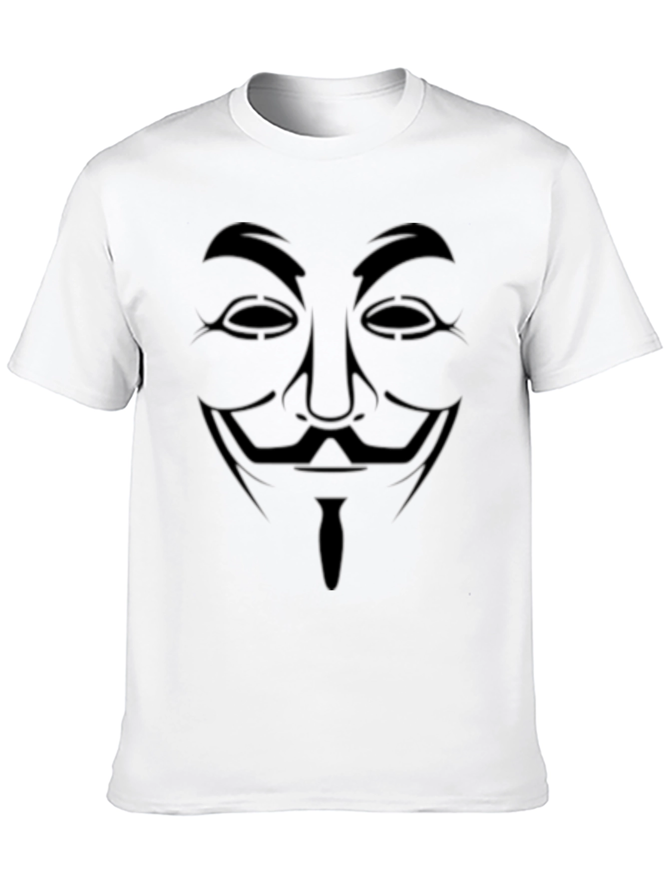 Anonymous Guy Fawkes Mask Graphic T-Shirt - Black