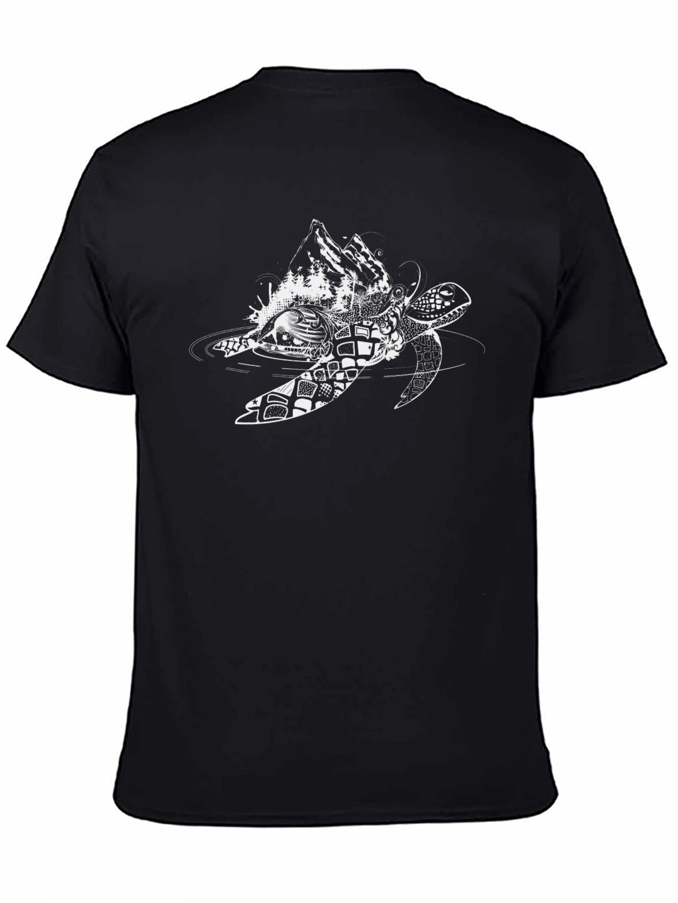 Black Turtle Graphic Tee - Unique Design