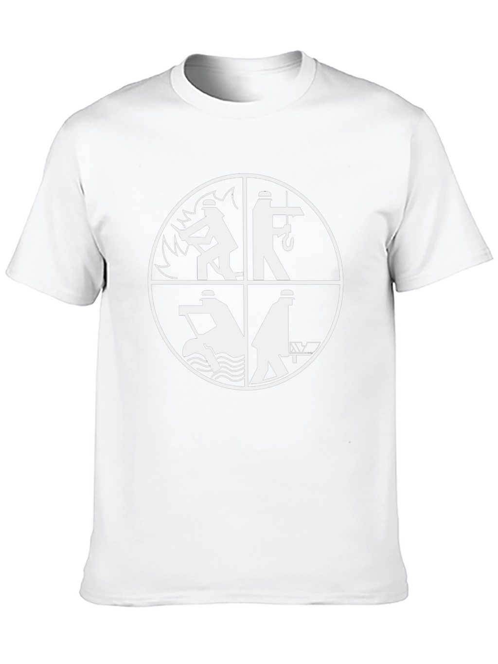 Unique Symbol Graphic Mens Black T-Shirt