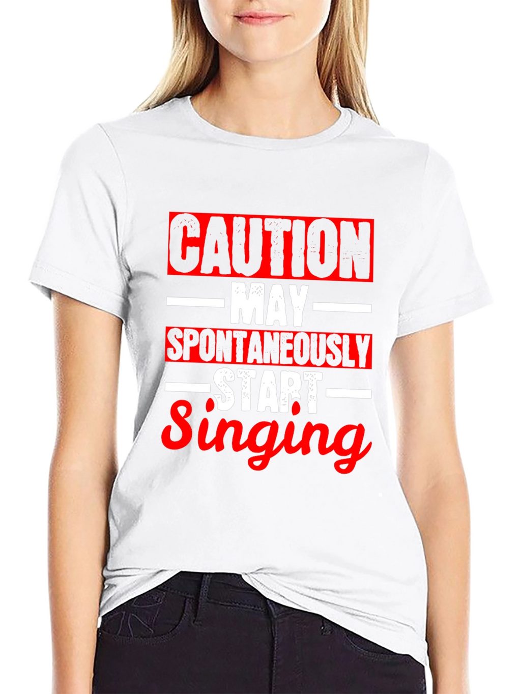 Caution May Spontaneously Start Singing T-Shirt