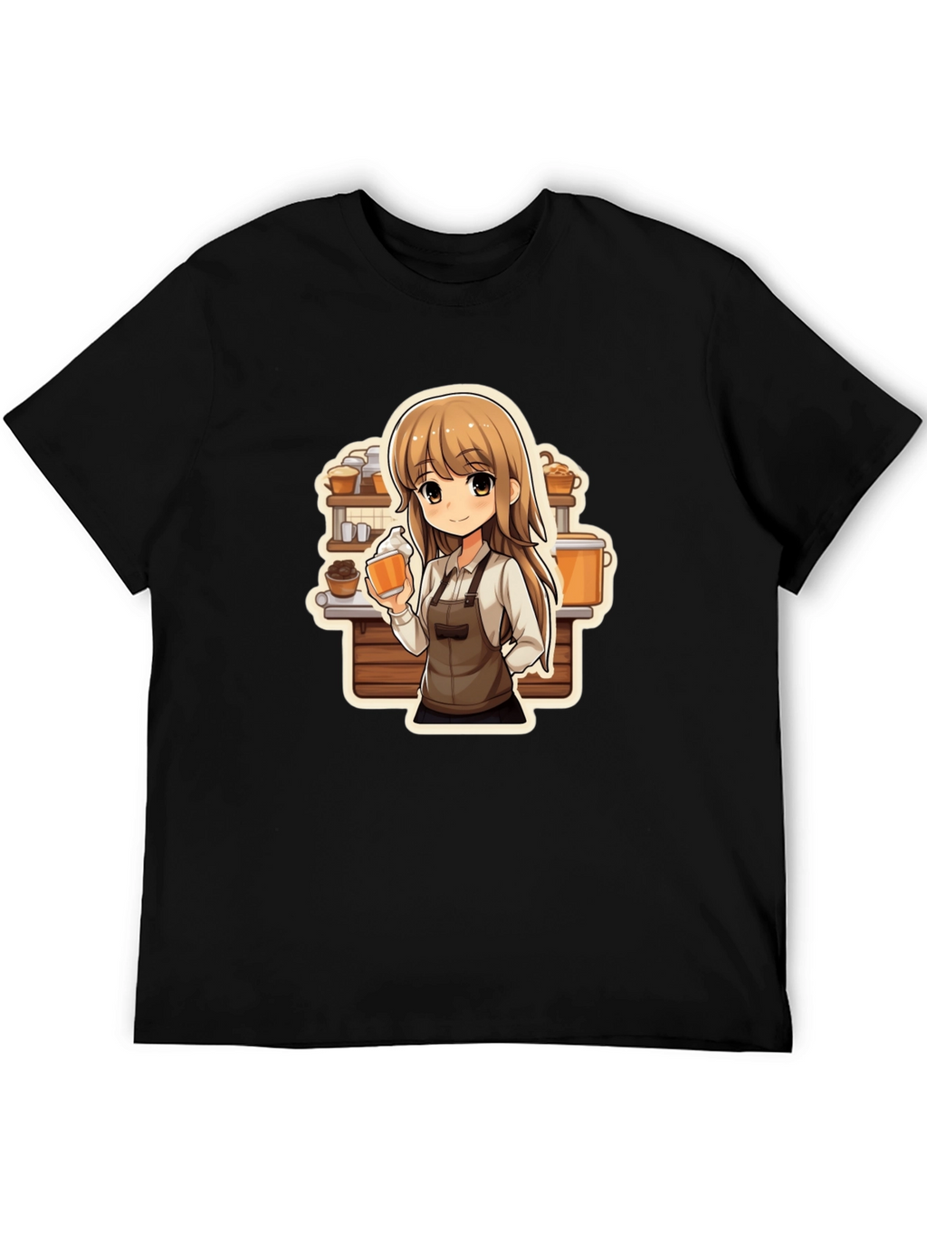 Anime Barista T-Shirt - Unique Manga Style