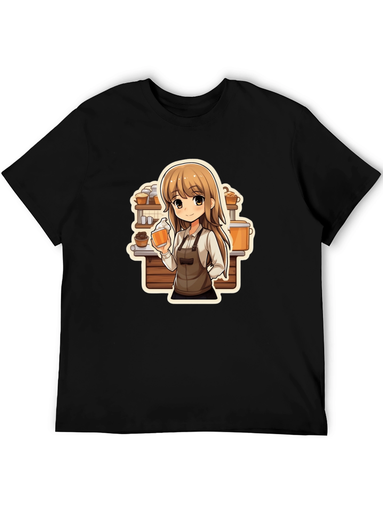 Anime Barista T-Shirt - Unique Manga Style
