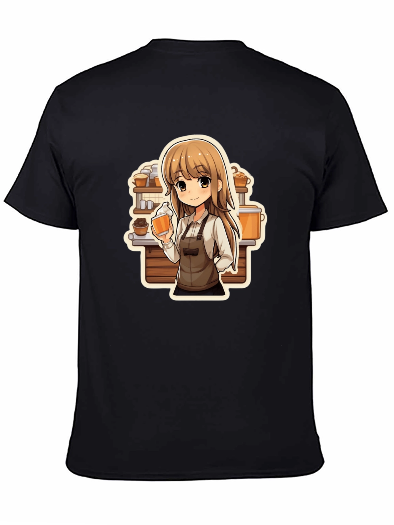Anime Barista T-Shirt - Unique Manga Style