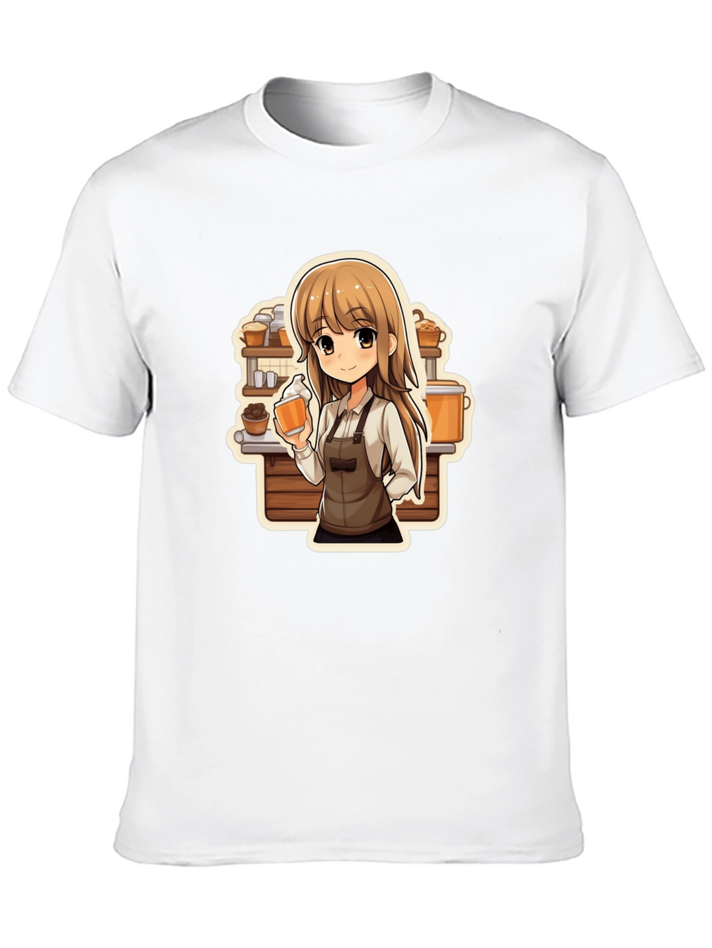 Anime Barista T-Shirt - Unique Manga Style