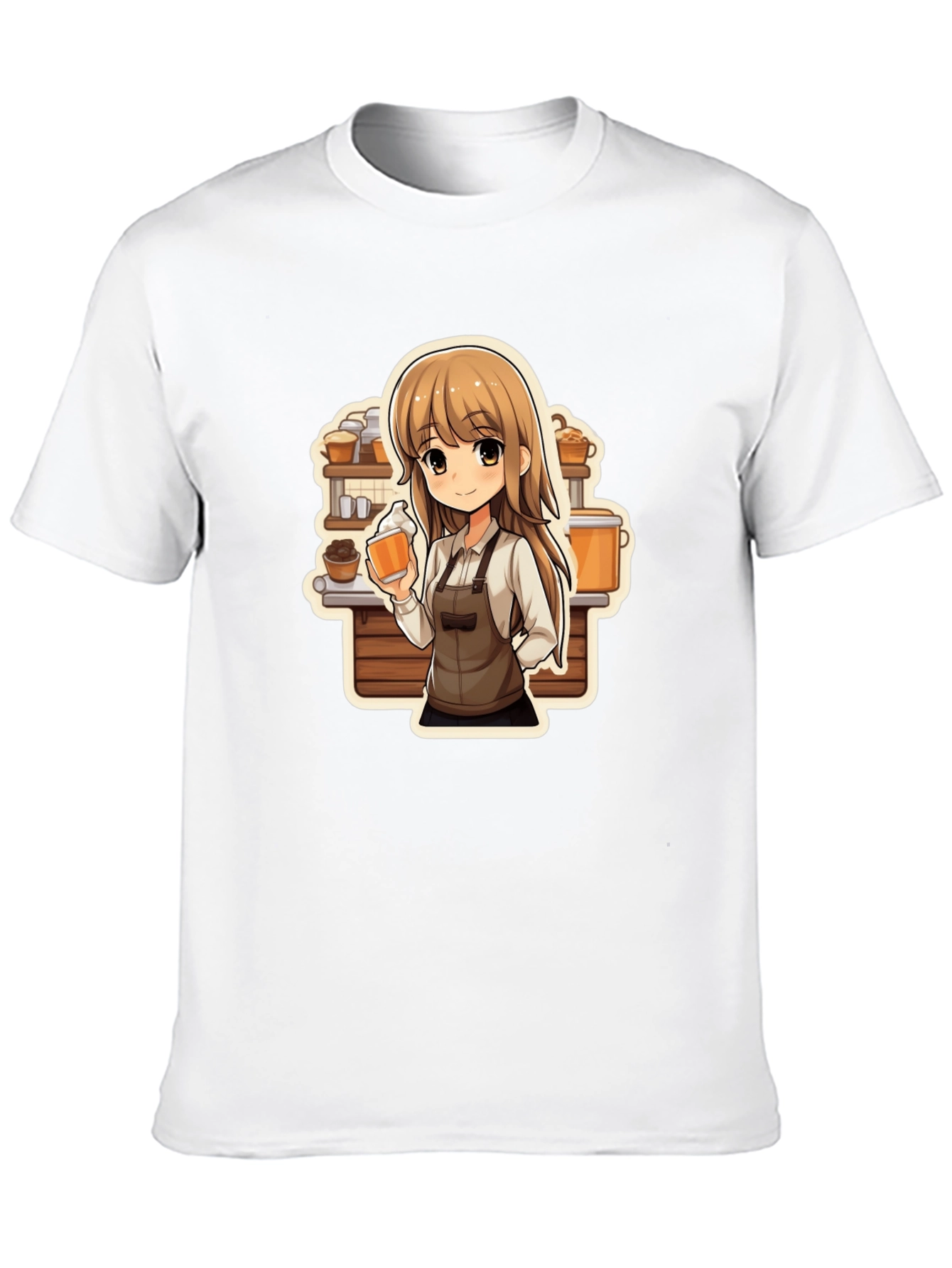 Anime Barista T-Shirt - Unique Manga Style