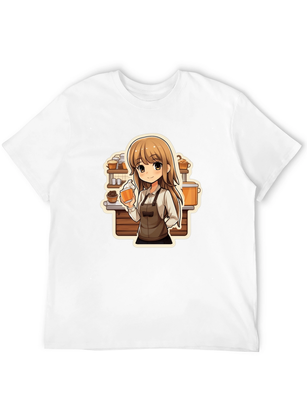 Anime Barista T-Shirt - Unique Manga Style