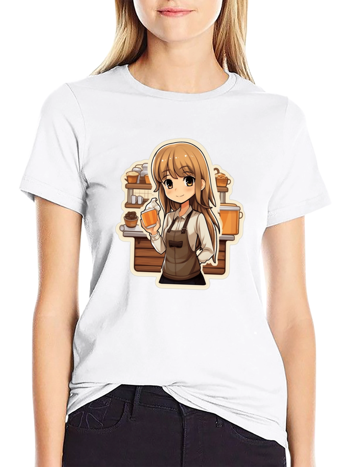 Anime Barista T-Shirt - Unique Manga Style