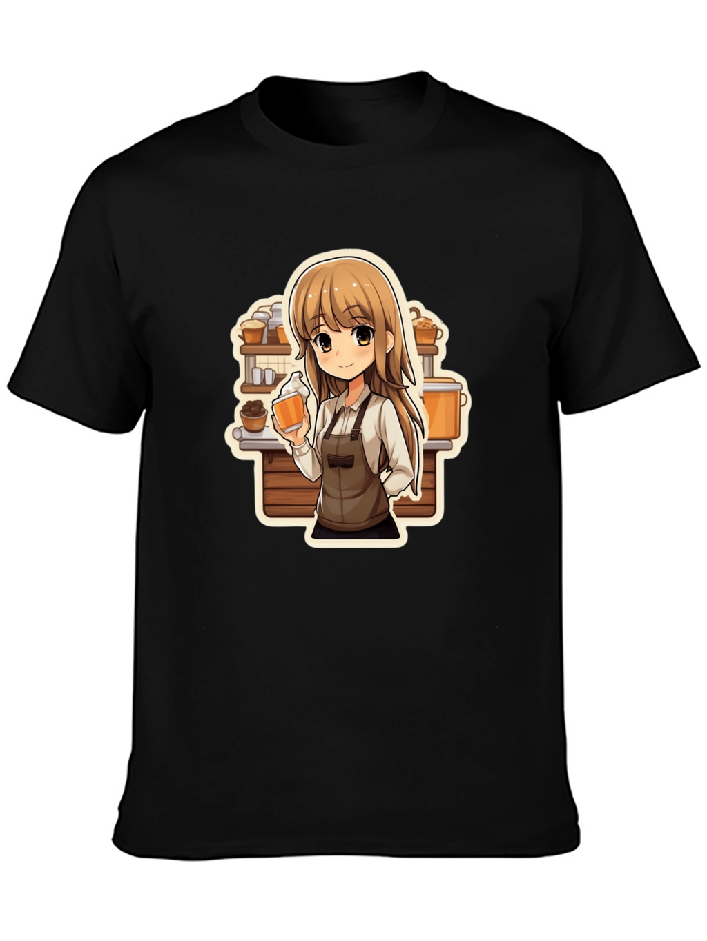 Anime Barista T-Shirt - Unique Manga Style