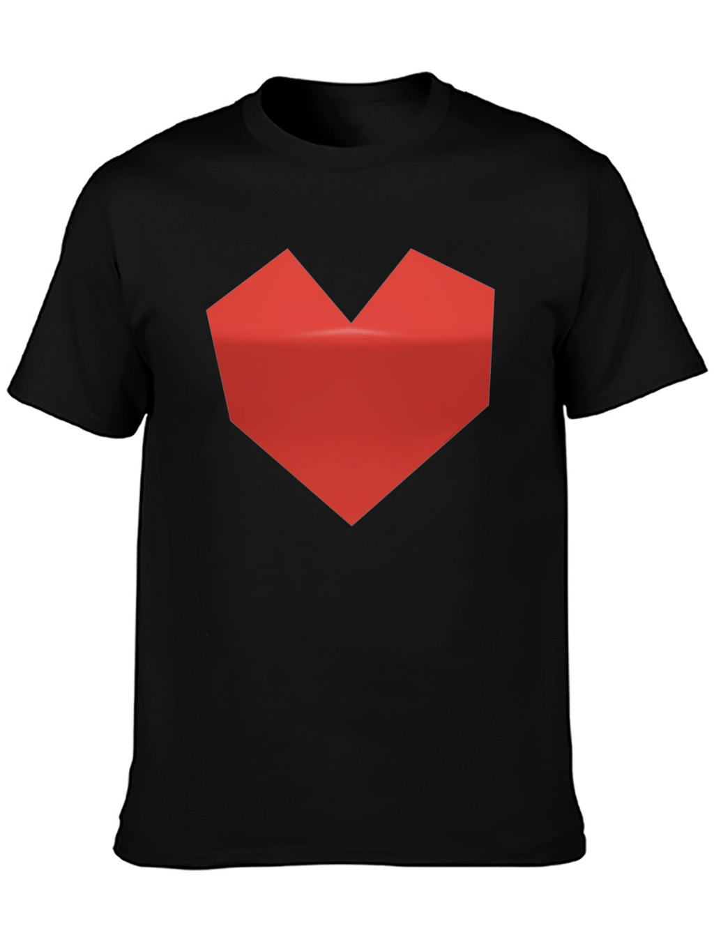 Geometric Heart Graphic Tee - Modern Style