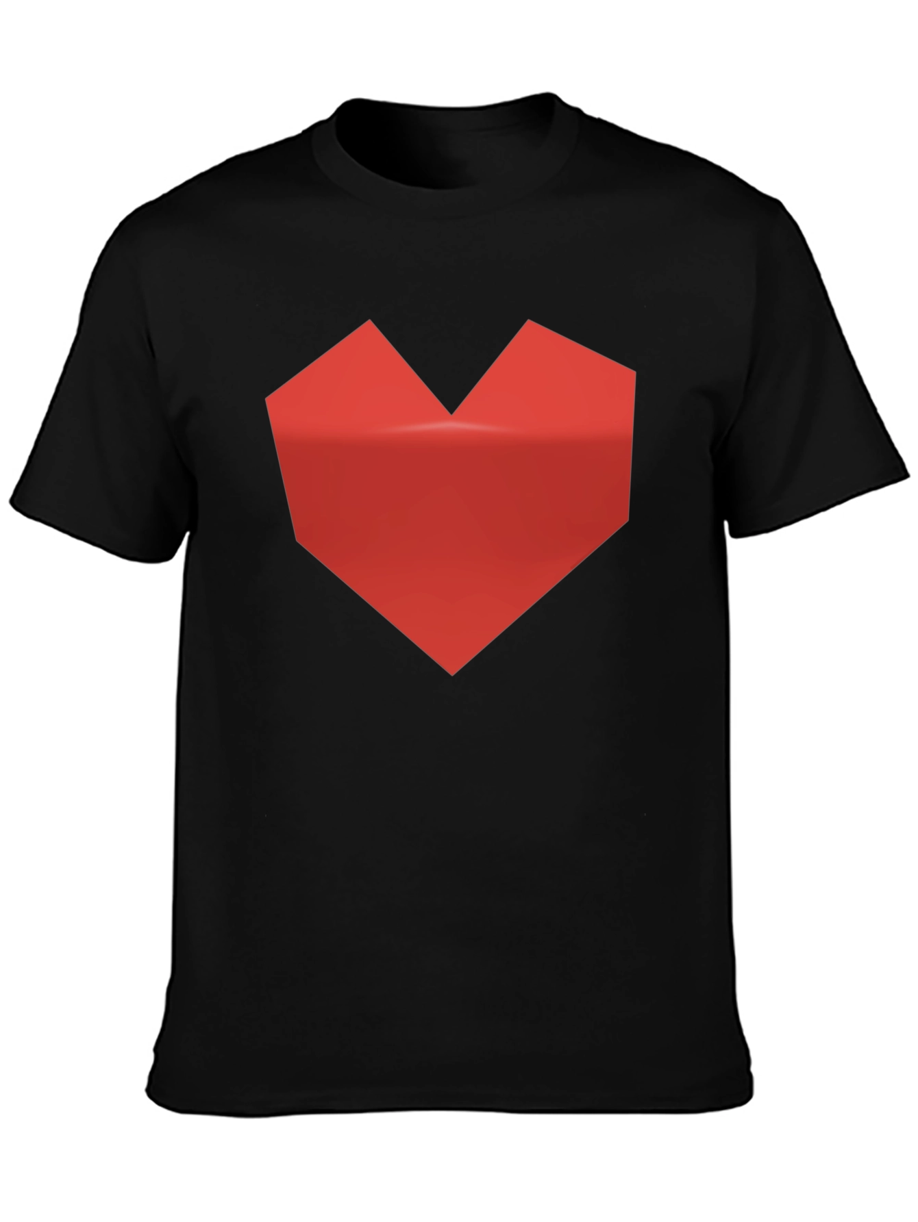 Geometric Heart Graphic Tee - Modern Style