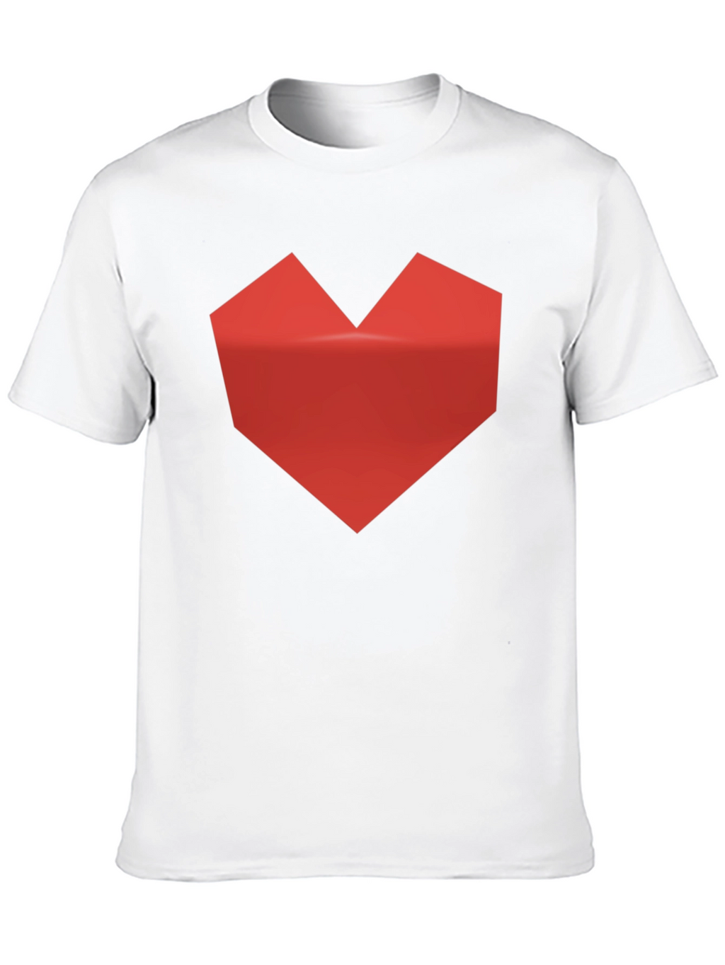 Geometric Heart Graphic Tee - Modern Style
