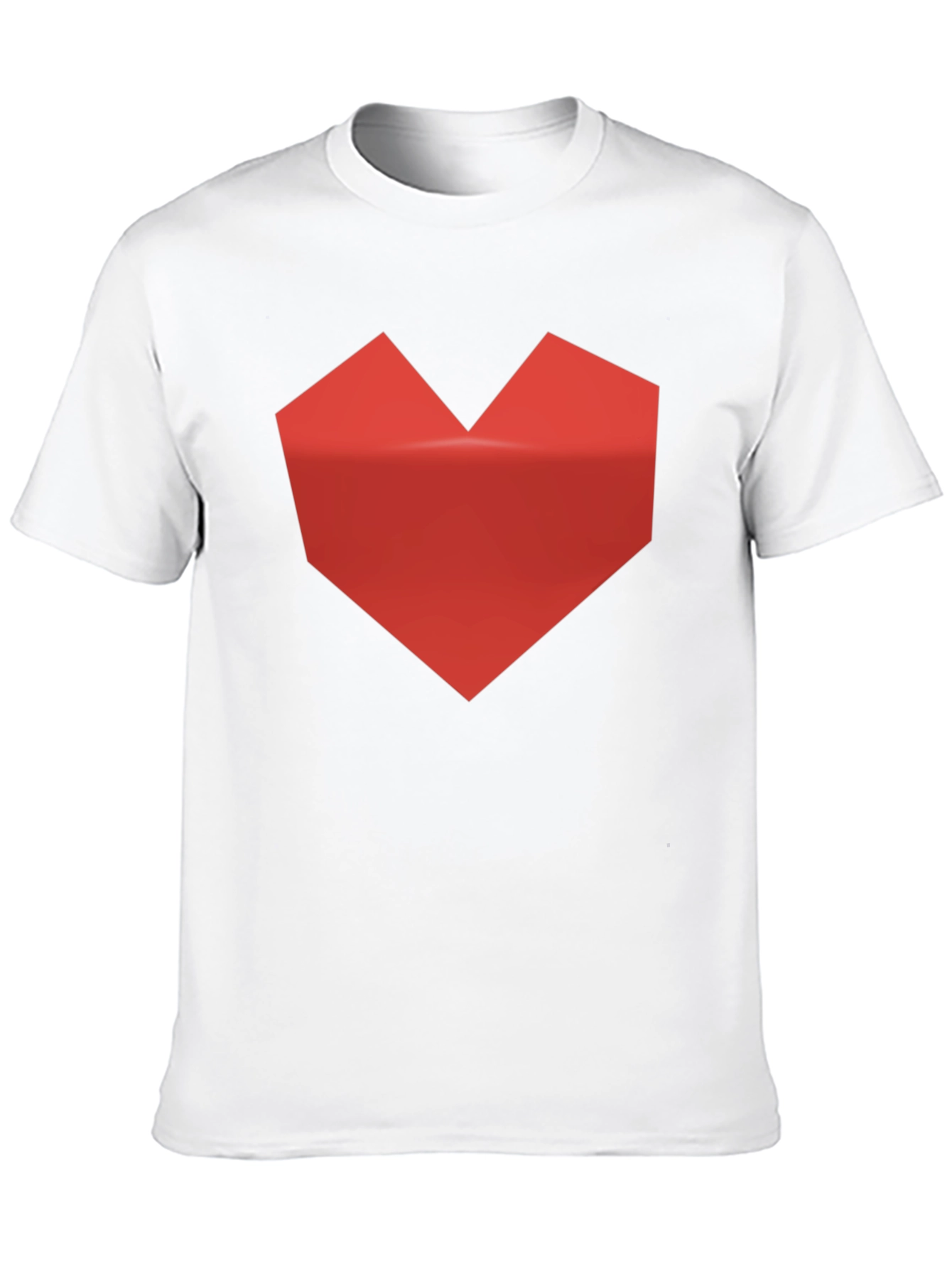 Geometric Heart Graphic Tee - Modern Style