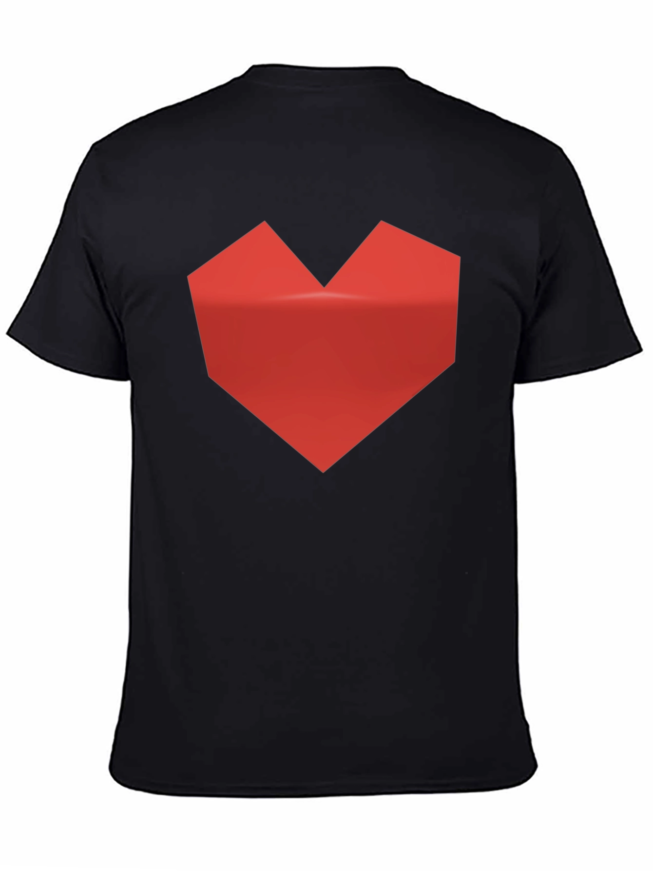Geometric Heart Graphic Tee - Modern Style