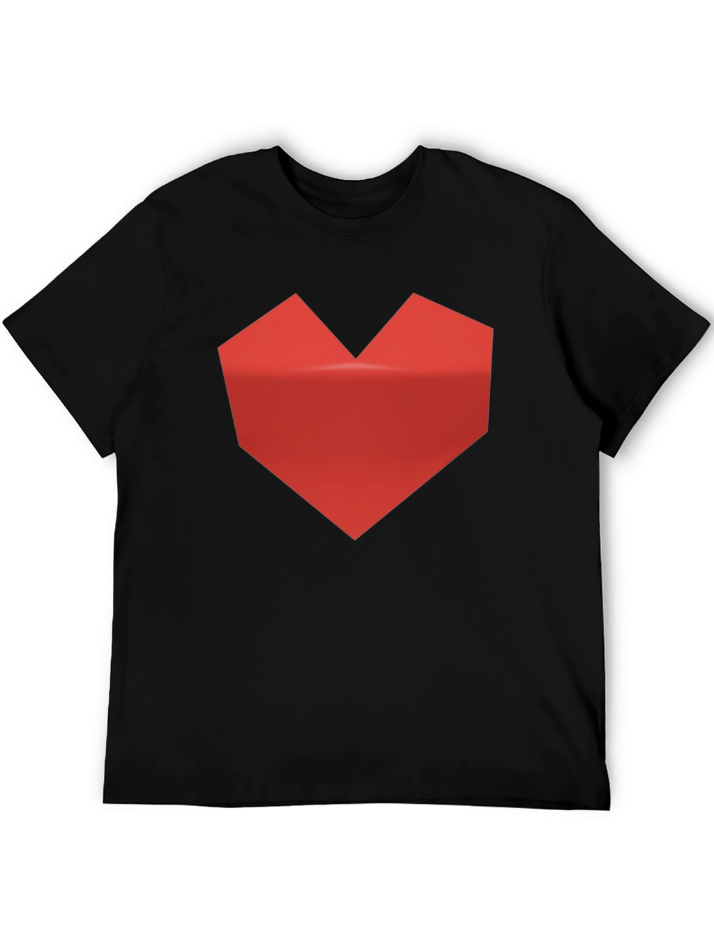 Geometric Heart Graphic Tee - Modern Style