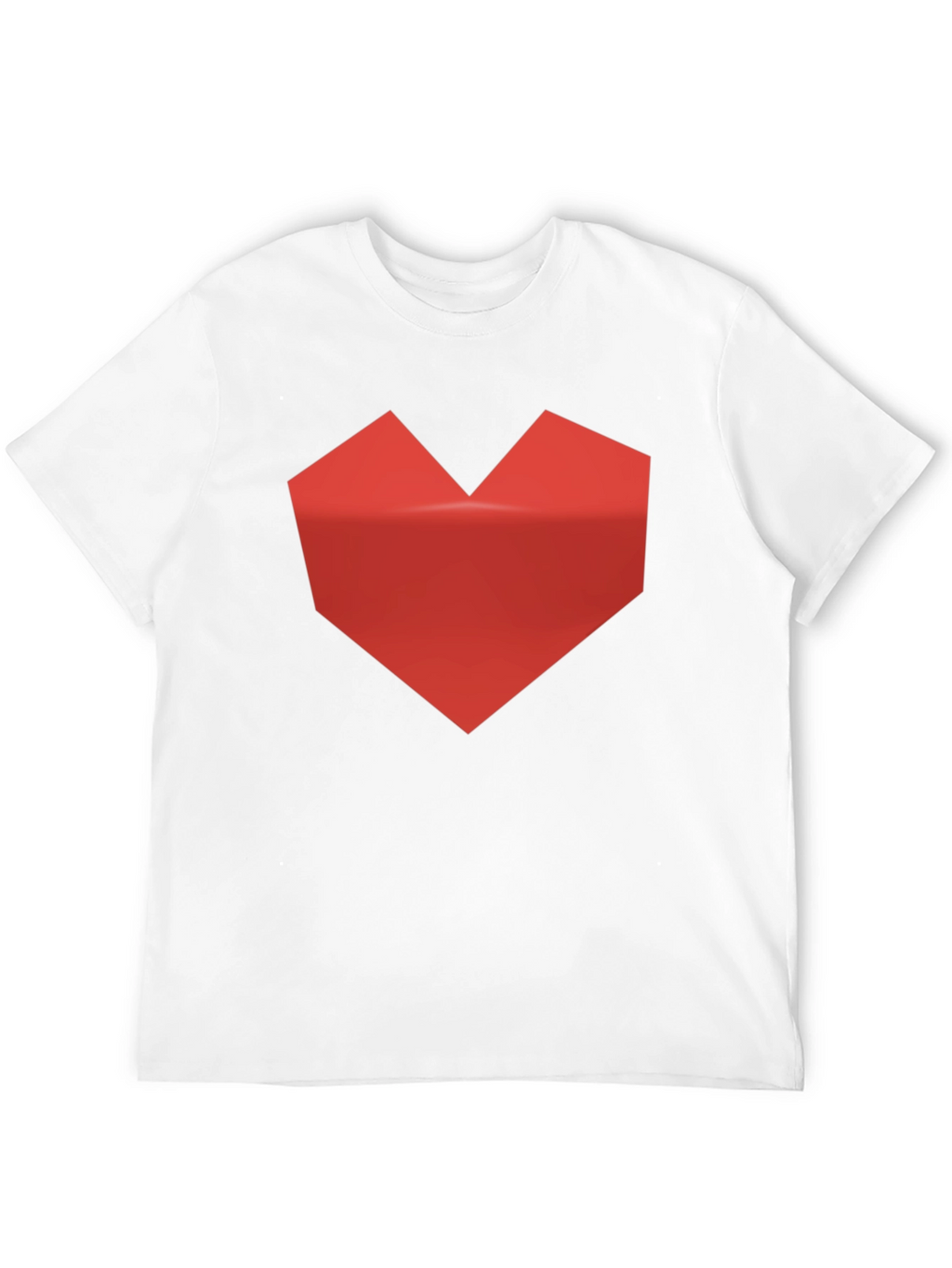 Geometric Heart Graphic Tee - Modern Style