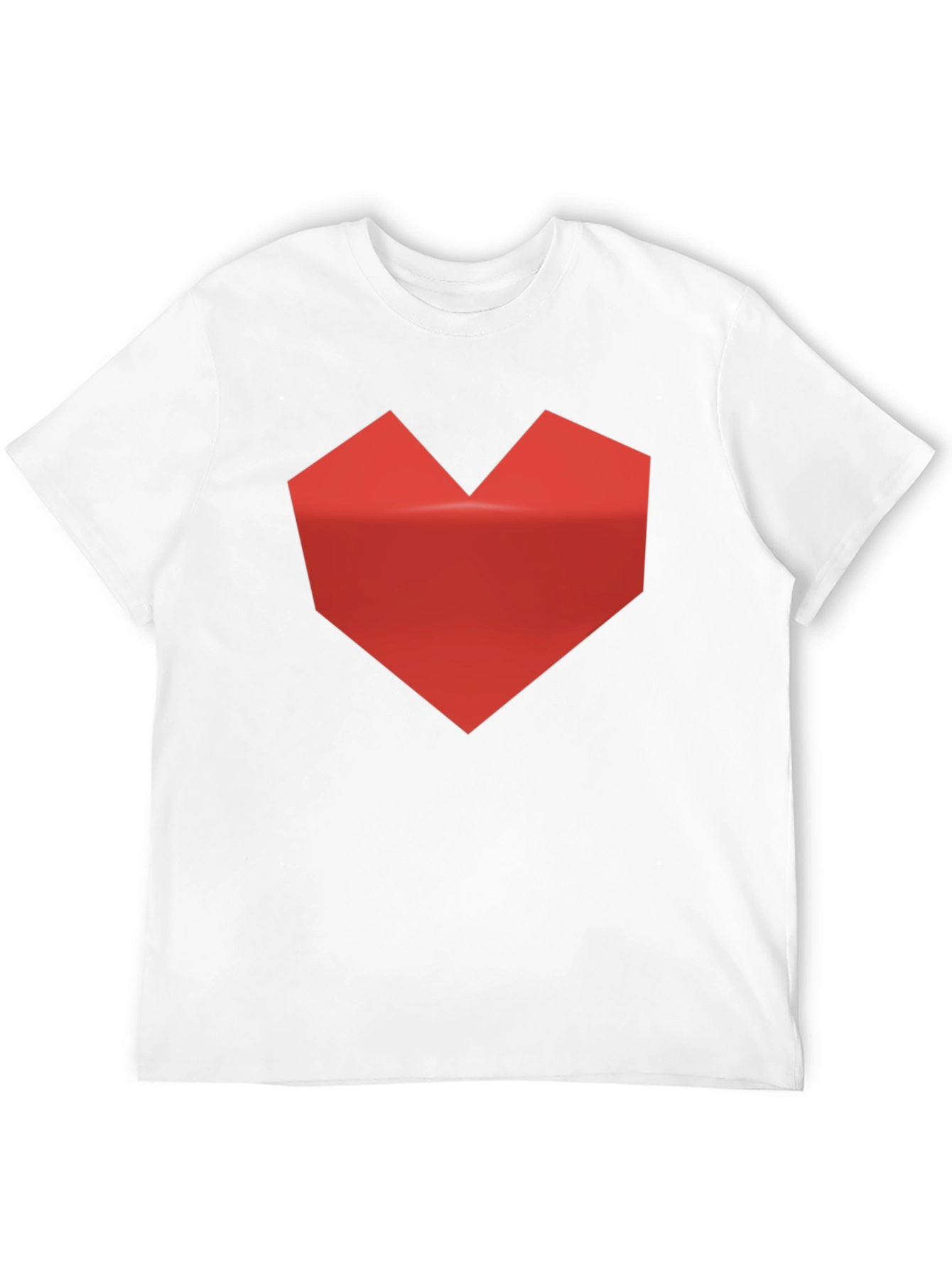 Geometric Heart Graphic Tee - Modern Style