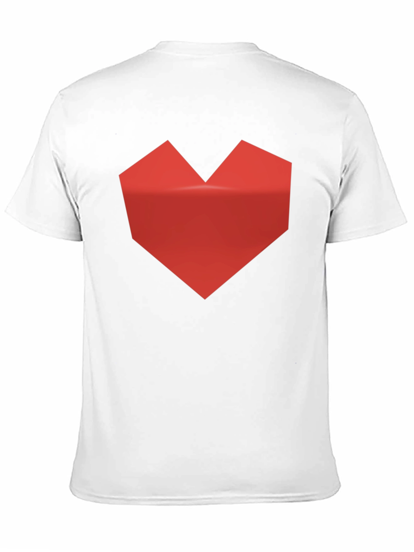 Geometric Heart Graphic Tee - Modern Style