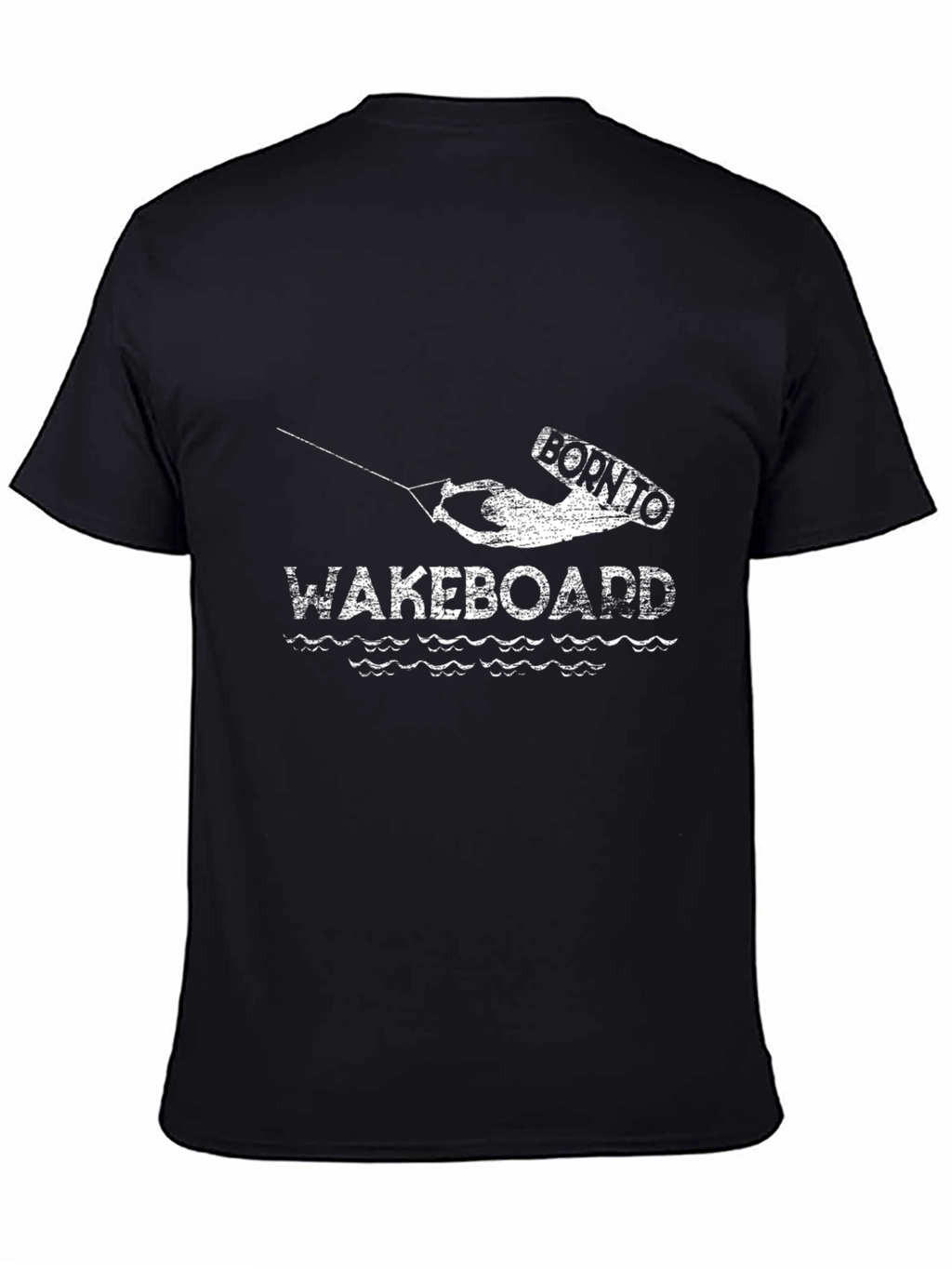 Born to Wakeboard Black Graphic Tee