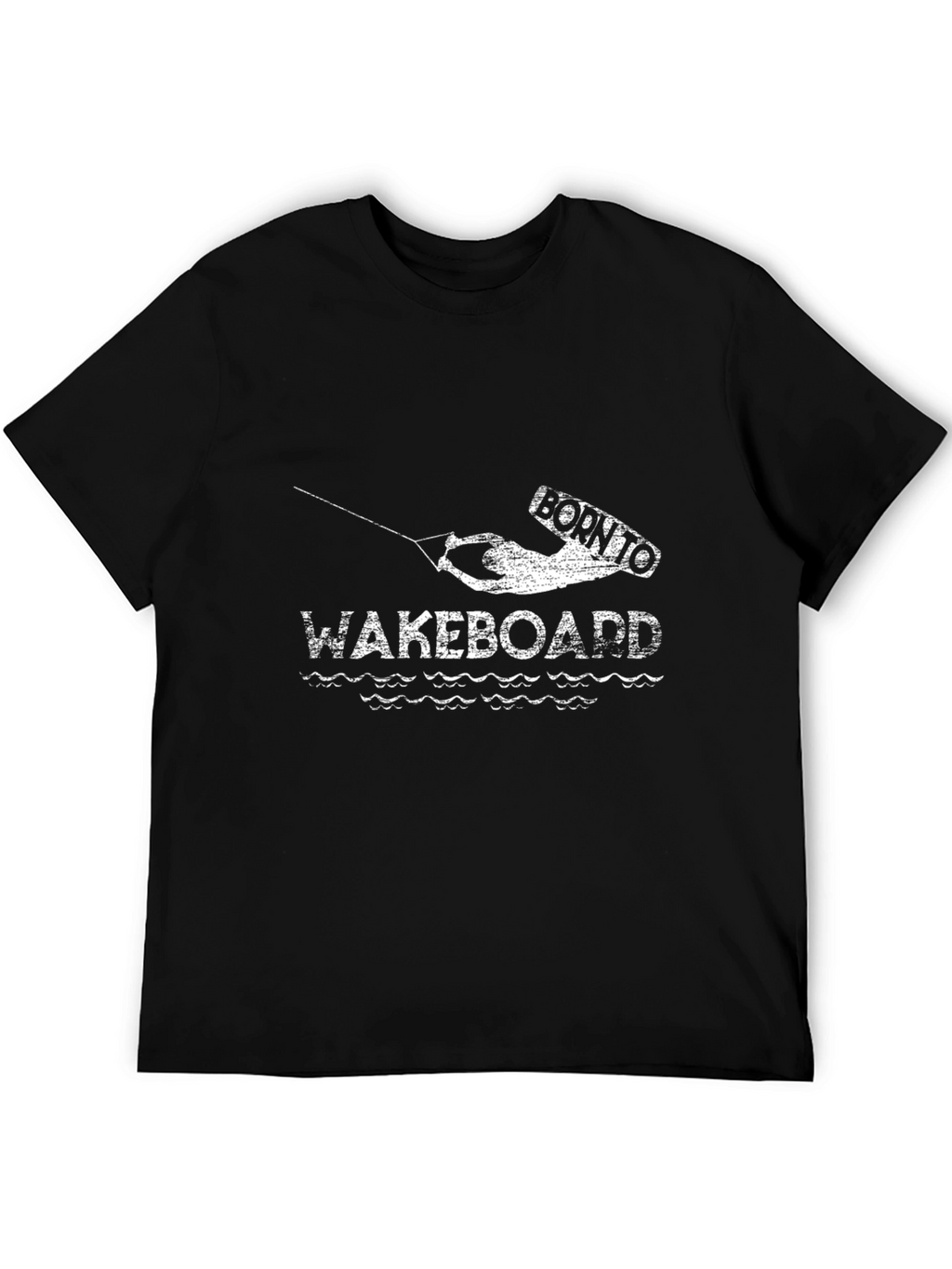 Born to Wakeboard Black Graphic Tee