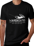 Born to Wakeboard Black Graphic Tee