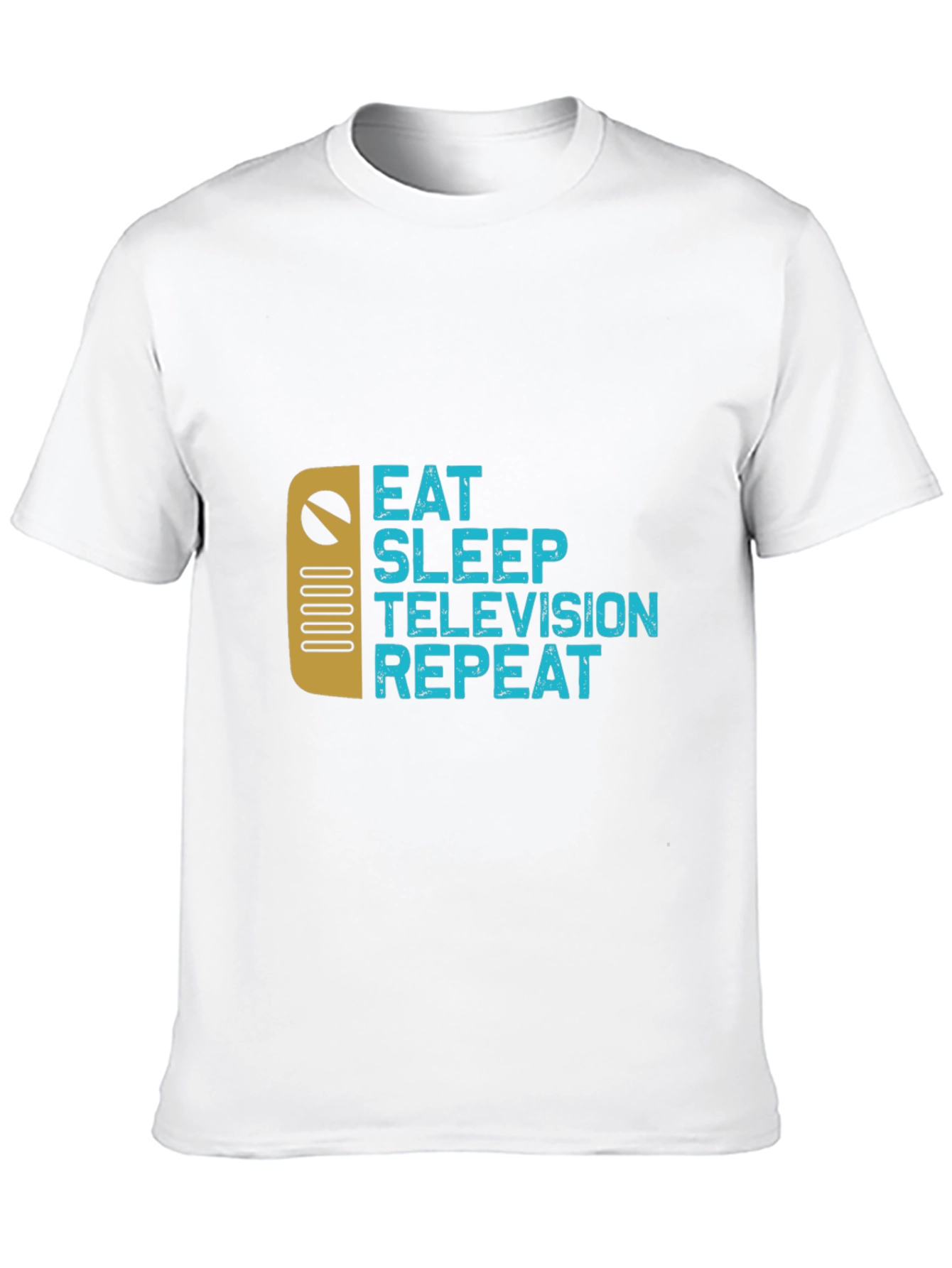Eat Sleep Television Repeat Black T-Shirt