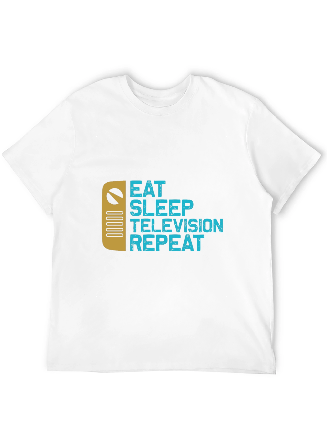 Eat Sleep Television Repeat Black T-Shirt