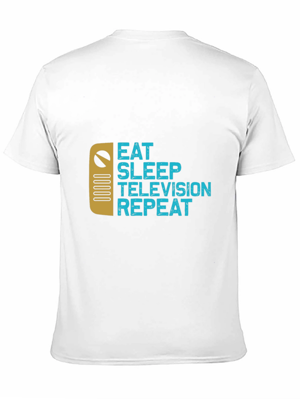 Eat Sleep Television Repeat Black T-Shirt