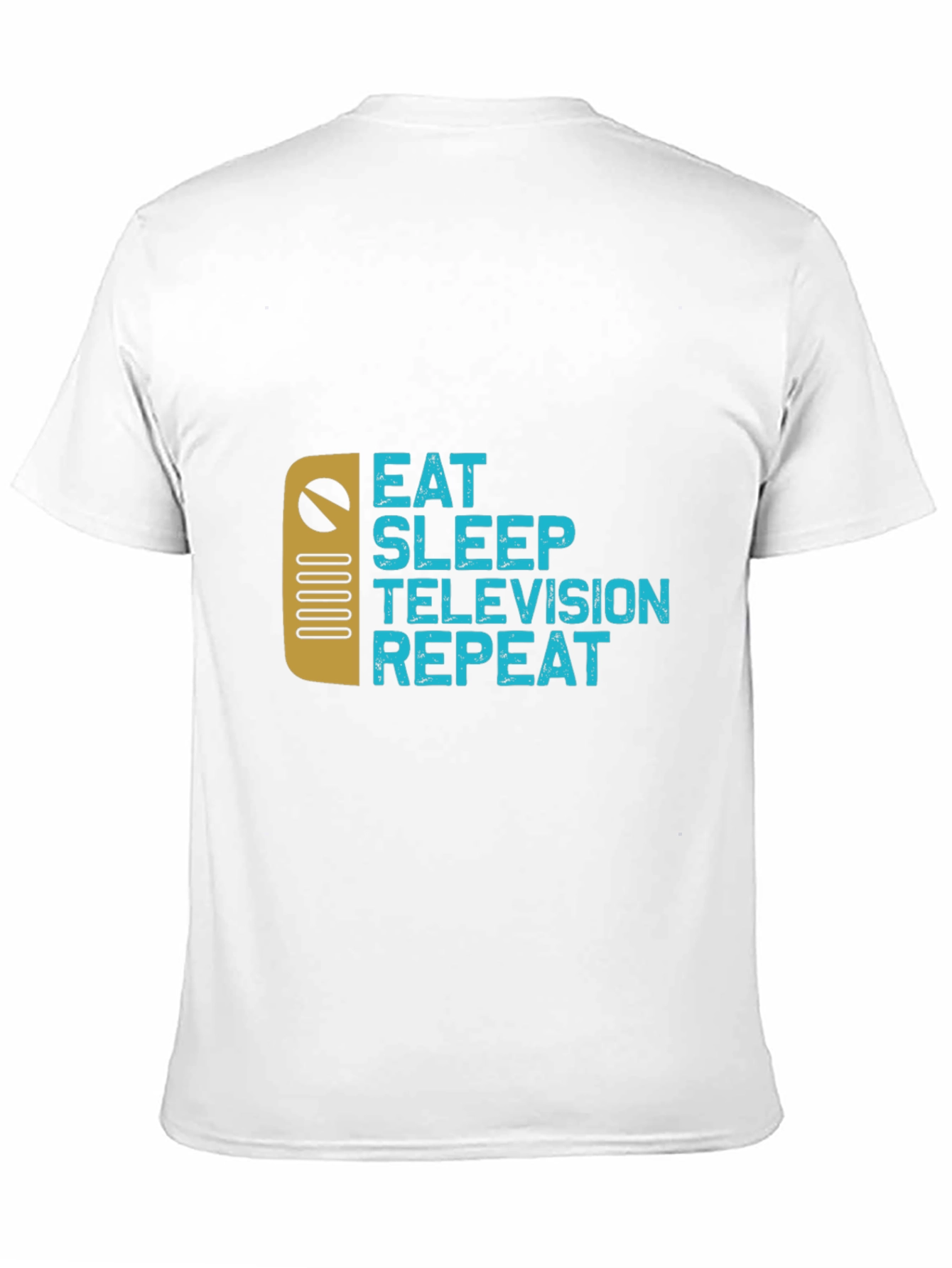Eat Sleep Television Repeat Black T-Shirt
