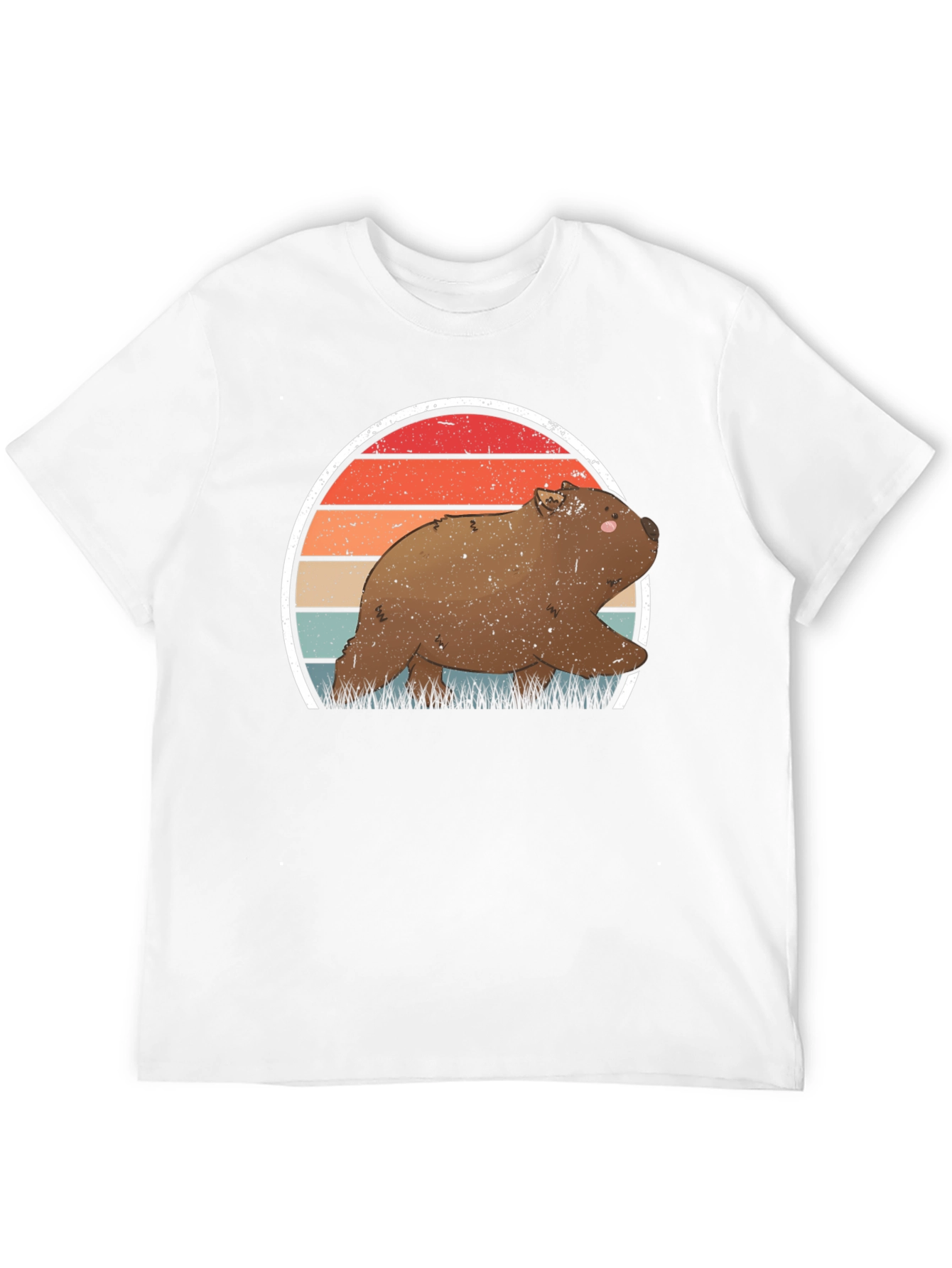 Wombat Sunset T-Shirt - Retro Wildlife Tee