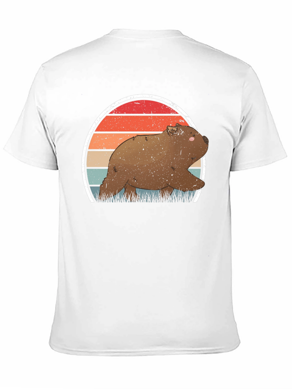 Wombat Sunset T-Shirt - Retro Wildlife Tee