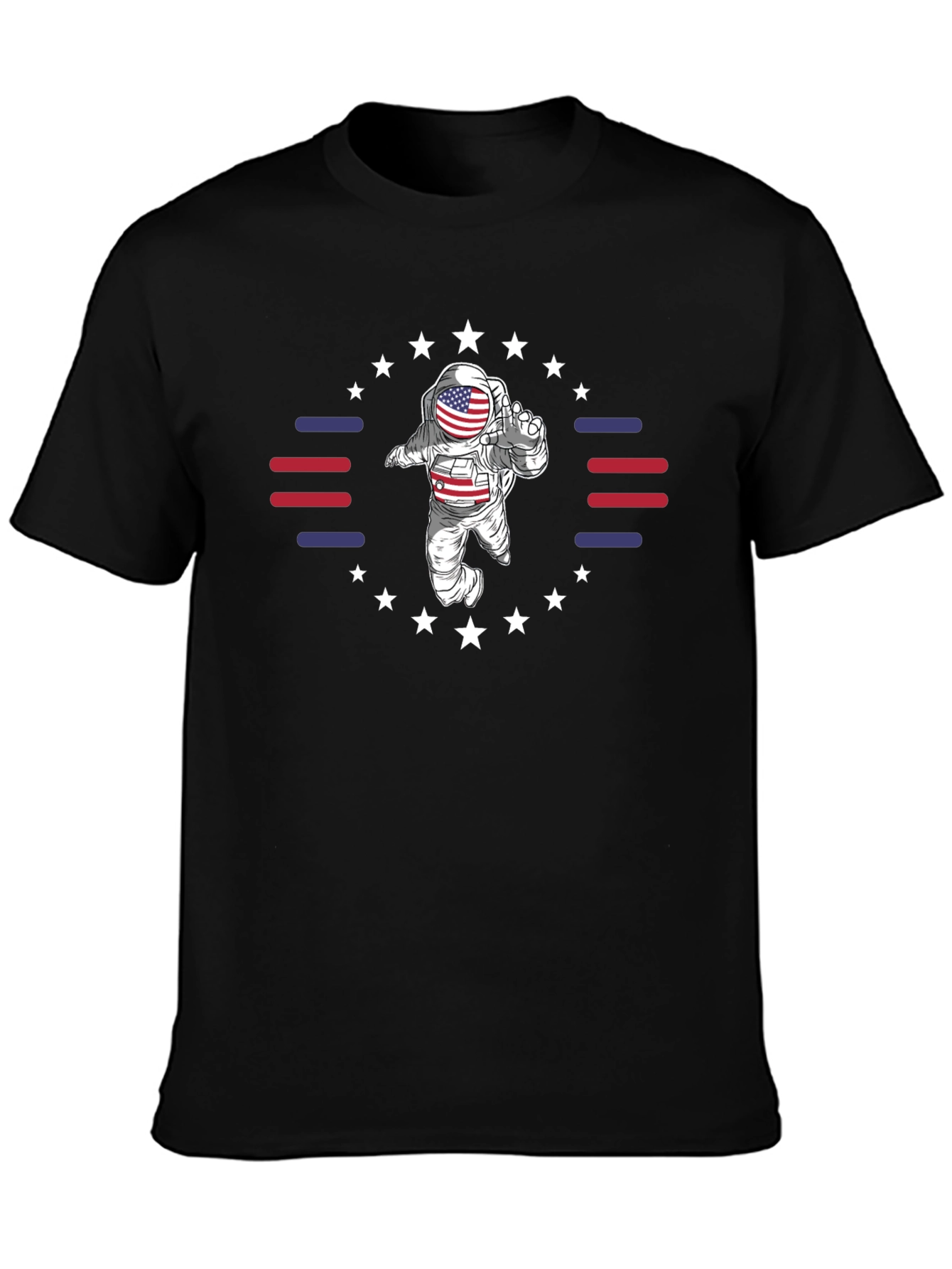 Patriotic Astronaut Graphic T-Shirt