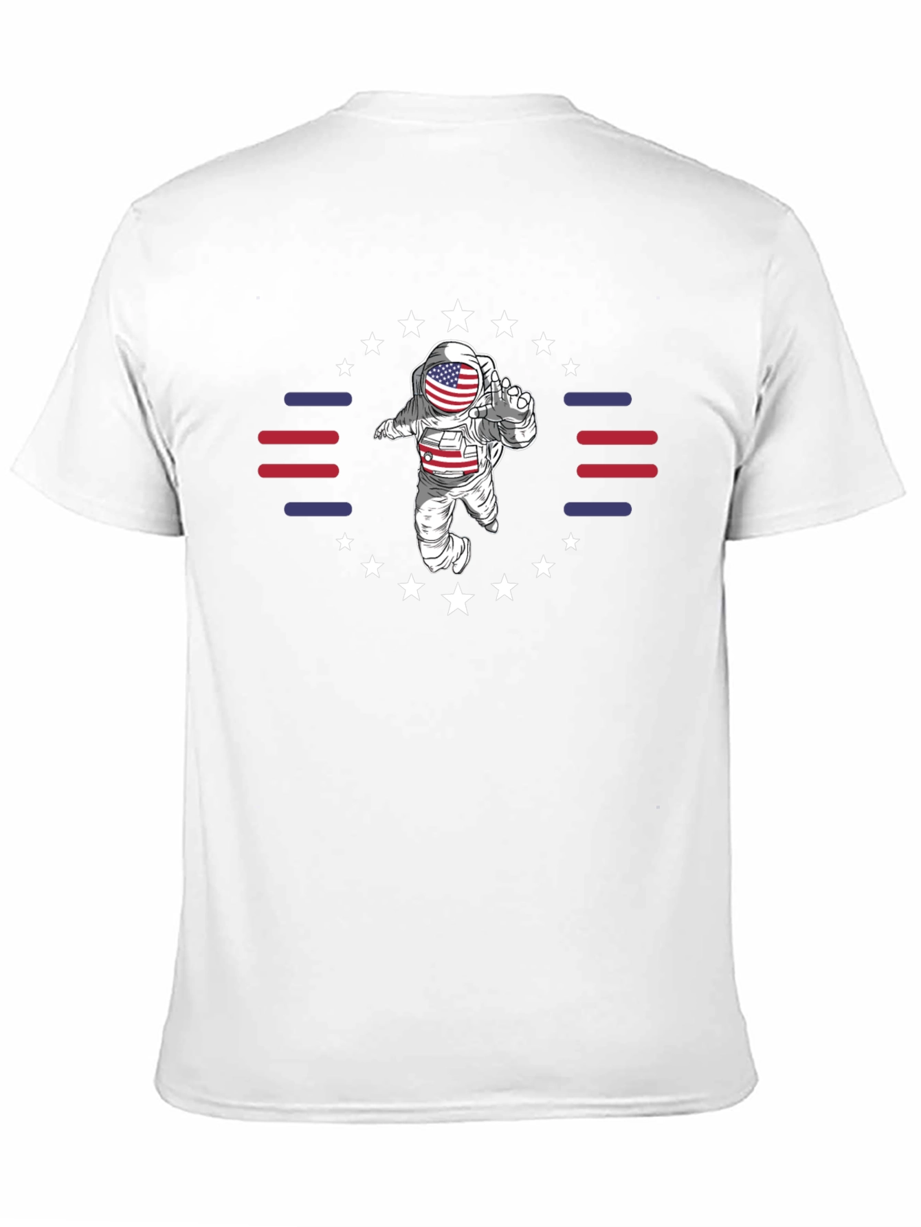 Patriotic Astronaut Graphic T-Shirt