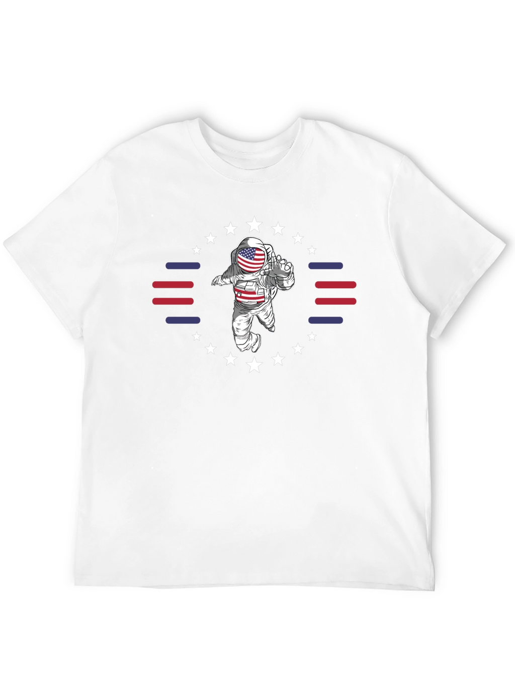 Patriotic Astronaut Graphic T-Shirt
