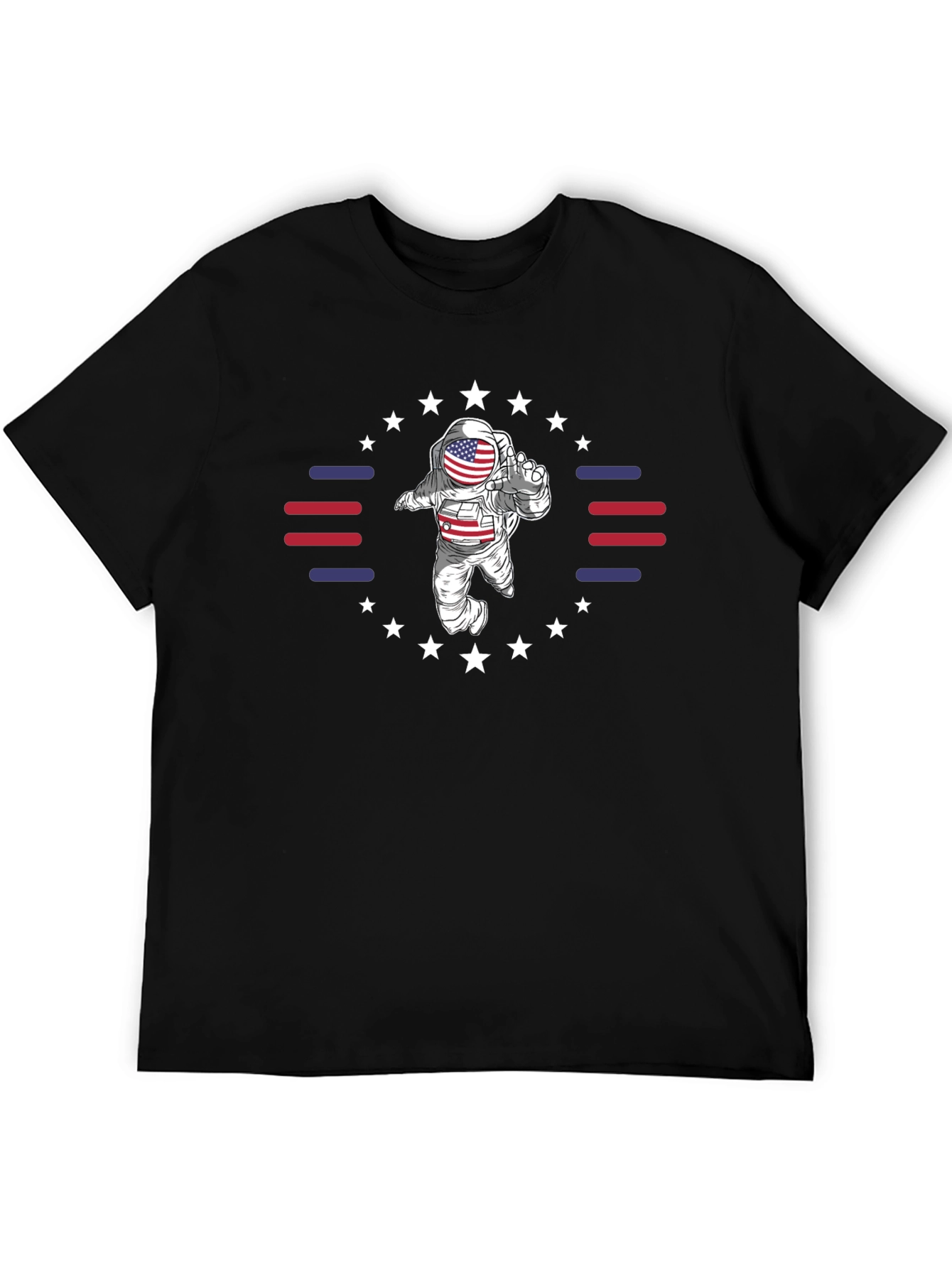 Patriotic Astronaut Graphic T-Shirt